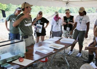 Mark Arrigo, Principal Scientist, Parsons, leads discussions and answers questions about the Geddes Brook wetland