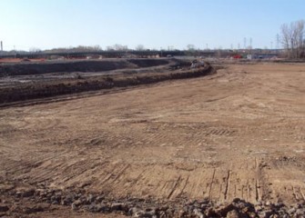 Geddes Brook wetlands after excavation