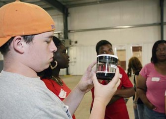 Examining Carbon Sample