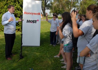 Congressman Maffei Explains the Importance of Becoming a Scientist, Engineer or Mathematician to the Honeywell Summer Science Week Students