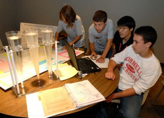 Students Work Together on their Final Presentations about What they Learned During Honeywell Summer Science Week at the MOST