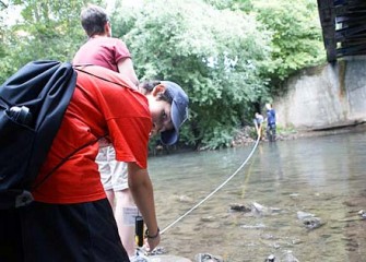 Measuring Onondaga Creek