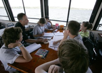 McAuliffe Talks with Students about the Future of Onondaga Lake