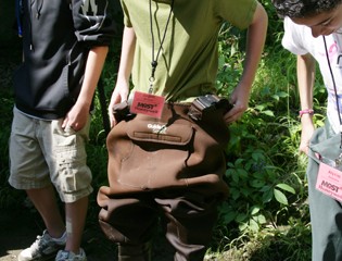 Logan McGuire Gears Up for a Walk in Onondaga Creek