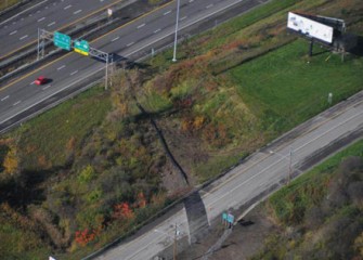 The pipeline crosses underneath various roadways along its path.