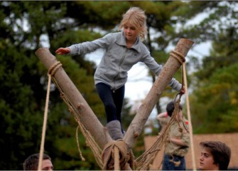 Lexie Cotrill Makes it Through the Boy Scouts' Ropes Course