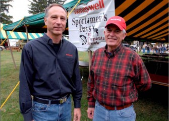 Honeywell Syracuse Program Director John McAuliffe with Onondaga County Legislator Jim Corbett