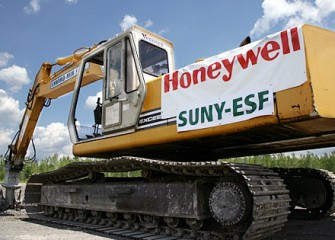 An Excavator Demonstrates the Soil Mixing Process