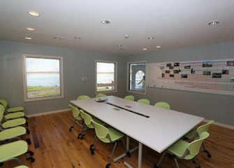 A Visitors Center conference room offers space for groups that have lake-related meetings.