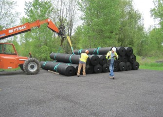 High-Density Polyethylene (HDPE) Liner is Delivered for Installation at the Containment Area