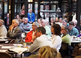 Community members provide recommendations on the preliminary plans for the southwest lakeshore.