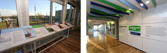 02 Displays at the Visitors Center highlight DEC's cleanup plan, progress to date, the re-establishment of wetlands, and extensive habitat enhancements.