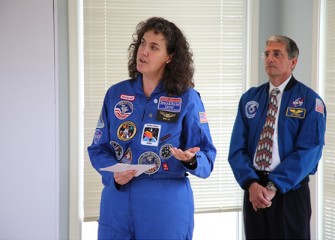 Alumna Becky Loy, Minoa Elementary School Special Education Teacher and self-described “after-school STEM goddess,” advises teachers to take advantage of opportunities at Space Camp, remembering, “this week is really for you, so you can enhance everything when you get back home.”