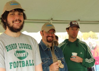 SUNY-ESF students gather before the planting event. SUNY-ESF has worked in partnership with Honeywell to help select native plants for restored wetlands at the LCP site, Geddes Brook, and Nine Mile Creek.