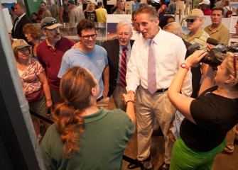 Lt. Gov. Duffy also takes time to greet some of the volunteers from more than a dozen partnership organizations who staffed the displays.