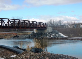 The foot bridge over Nine Mile Creek, part of Onondaga County’s west shore recreational trail expansion, is complete.