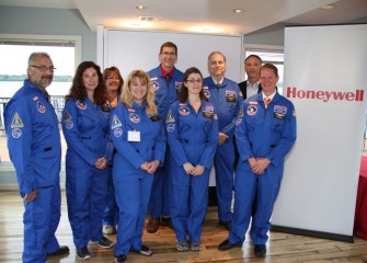 Congratulations to the Class of 2014 Honeywell Educators @ Space Academy! Pictured left to right, front row: David Cali (Lincoln MS), Carolyn Scott (Pine Grove MS), Leslie Almstead (East Syracuse Elem.), Kay Frizzell (Danforth MS) and Todd Troendle (West Genesee MS). Back row: Tammy Annicharico (Camillus MS), Christopher Ludden (C.W. Baker HS), Greg Flick (North Syracuse Jr. HS) and Honeywell Syracuse Program Director John McAuliffe.