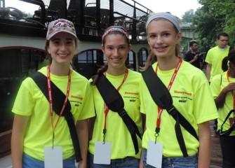 Students wait to board the Emita II for a guided tour of Onondaga Lake on Opening Day of Honeywell Summer Science Week at the MOST.