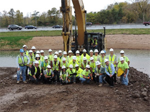 Members of the Nine Mile Creek construction team.