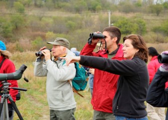Erin Crotty (right), executive director of Audubon New York, also participated in the Corps event, noting that a diverse wetland now provides vital nesting, shelter, and food to several Audubon conservation species.