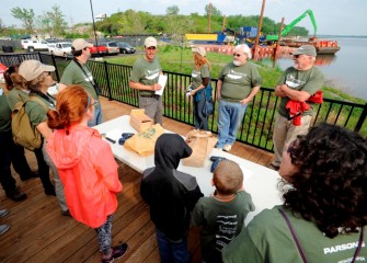 The Onondaga Lake Visitors Center was built on the western shoreline by Honeywell to provide the public with access to the work taking place at Onondaga Lake.