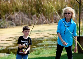 David Perry, from Homer, New York, gets the hang of fly fishing with help from a Trout Unlimited volunteer.  Trout Unlimited’s mission is to conserve, protect and restore North America’s coldwater fisheries and their watersheds.