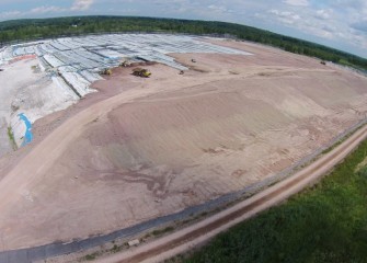 Construction at the consolidation area remains on schedule to complete the leveling layer in 2015.