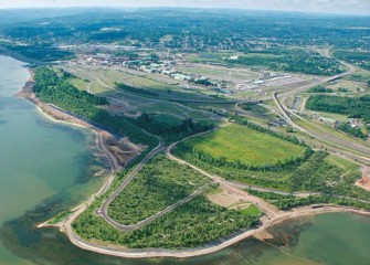 The Western Shoreline will eventually include wetlands, open shore areas and other enhanced habitat.