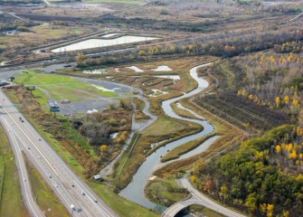 Geddes Brook and Nine Mile Creek wetlands form part of a “green corridor” connecting restored habitat to Onondaga Lake.