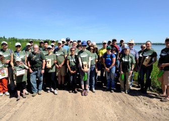 Nearly 40 volunteers participated in an Onondaga Lake Conservation Corps event on June 18 to build, install and survey habitat structures and birds and wildlife along the Western Shoreline.