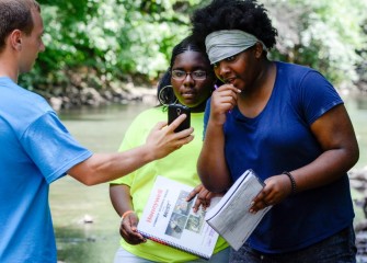 Students also learn how to use GPS data during their scientific exploration of the watershed.