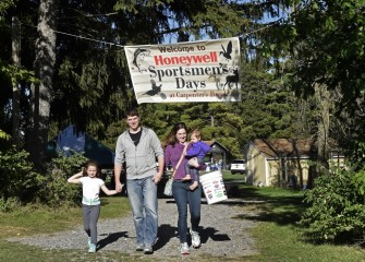 Honeywell Sportsmen’s Days at Carpenter’s Brook draws thousands of participants including many families, such as the Klines, of Cato - (from left) Ellise, Ryan, Janelle and Cecilly.