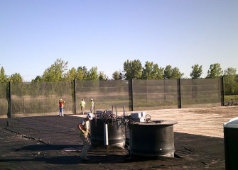 After water drains downward by gravity, sump pumps near the perimeter help push it through pipes underground to the water treatment plant.