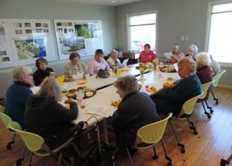 After the tree planting, the Garden Center Association of Central New York held a meeting at the Onondaga Lake Visitors Center.