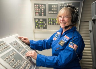 Colleen O’Connor, from Roxboro Road Middle School, during a mission at the U.S. Space & Rocket Center.