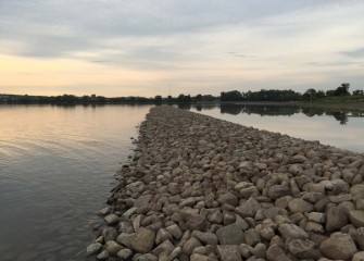 Berms will create sheltered areas for small fish near the shoreline.