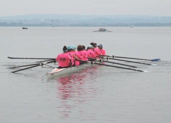 The Parsons rowing team heads out to compete for the Onondaga Cup.