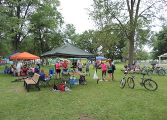 Despite an overcast sky and occasional showers, many come out to enjoy a day of activities at Onondaga Lake.