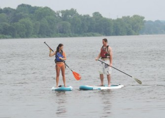 Paddleboards, kayaks and other watercraft were also available for rent during the Lakefest.