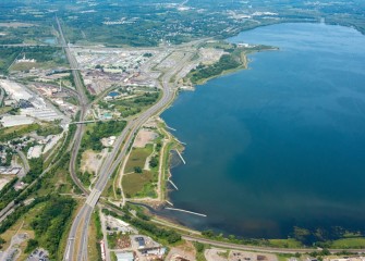 The Southwest Lakeshore and Harbor Brook are being restored with 14 acres of wetlands and 4 acres of shoreline habitat.