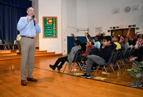 “Honeywell Educators at Space Academy empowers teachers to inspire the next generation of Central New York scientists, technologists, engineers, and mathematicians,” said Honeywell Syracuse Program Director John McAuliffe, speaking to students at J.T. Roberts Pre-K-8 School in the Syracuse City School District, before the teachers departed. “The program equips teachers with innovative lessons and ideas preparing them to invigorate their districts, classrooms, and students.”