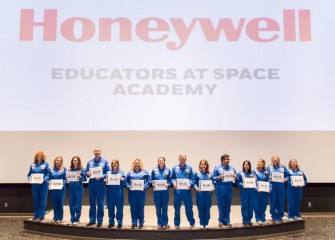 Team graduation photo (Erin Emanuele, 3rd from left). In addition to learning new instructional exercises, teachers build a network of peers from around the world to continue collaborating and developing their STEM education goals.