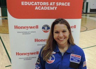 Bishop Ludden Junior-Senior High School Math teacher and 2018 HESA scholarship recipient Michelle Hall is one of two Central New York teachers among 200 from around the world attending Honeywell Educators at Space Academy in 2018.