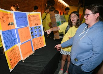 On Discovery Day at the MOST, students analyze observations collected throughout the week, culminating in a poster session for parents and other guests.