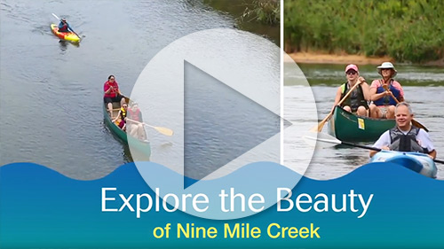 Watch a video to learn about the restored Nine Mile Creek.