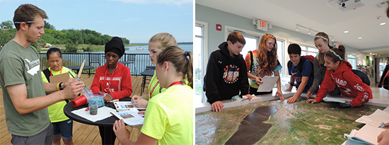 The Onondaga Lake Visitors Center regularly hosts group tours, including school groups. To schedule a group tour, please call 315-552-9751 or submit this form.