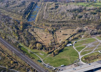 Geddes Brook floodplain and Nine Mile Creek prior conditions