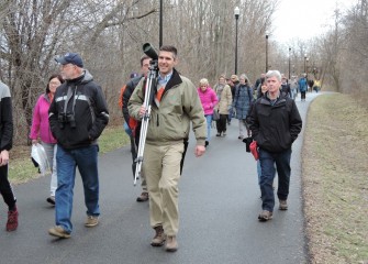 After the presentation, participants proceeded along the Onondaga Creekwalk to Onondaga Lake to spot birds and other wildlife.