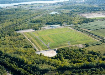 A native grassland, with species chosen with input from experts at Audubon and SUNY-ESF, now covers approximately 50 acres of the consolidation area.